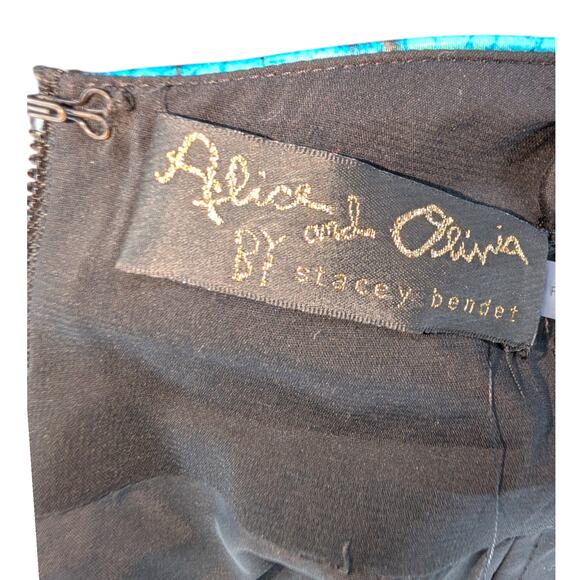 Alice + Olivia Butterfly Print Ball Gown Dress Bubble Hem Open Back Size 10 - Picture 3 of 13